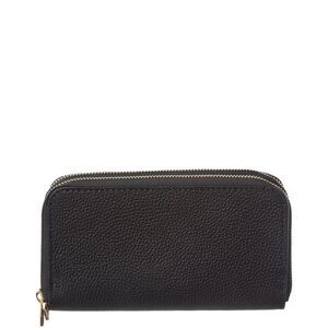 Persaman New York Xenia Zip Leather Continental Wallet, Black